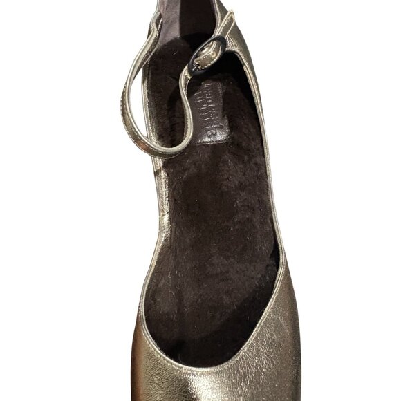 Vintage Jean Paul Gaultier Ankle Strap Pumps in Pewter With Fur Lining - Picture 9 of 10